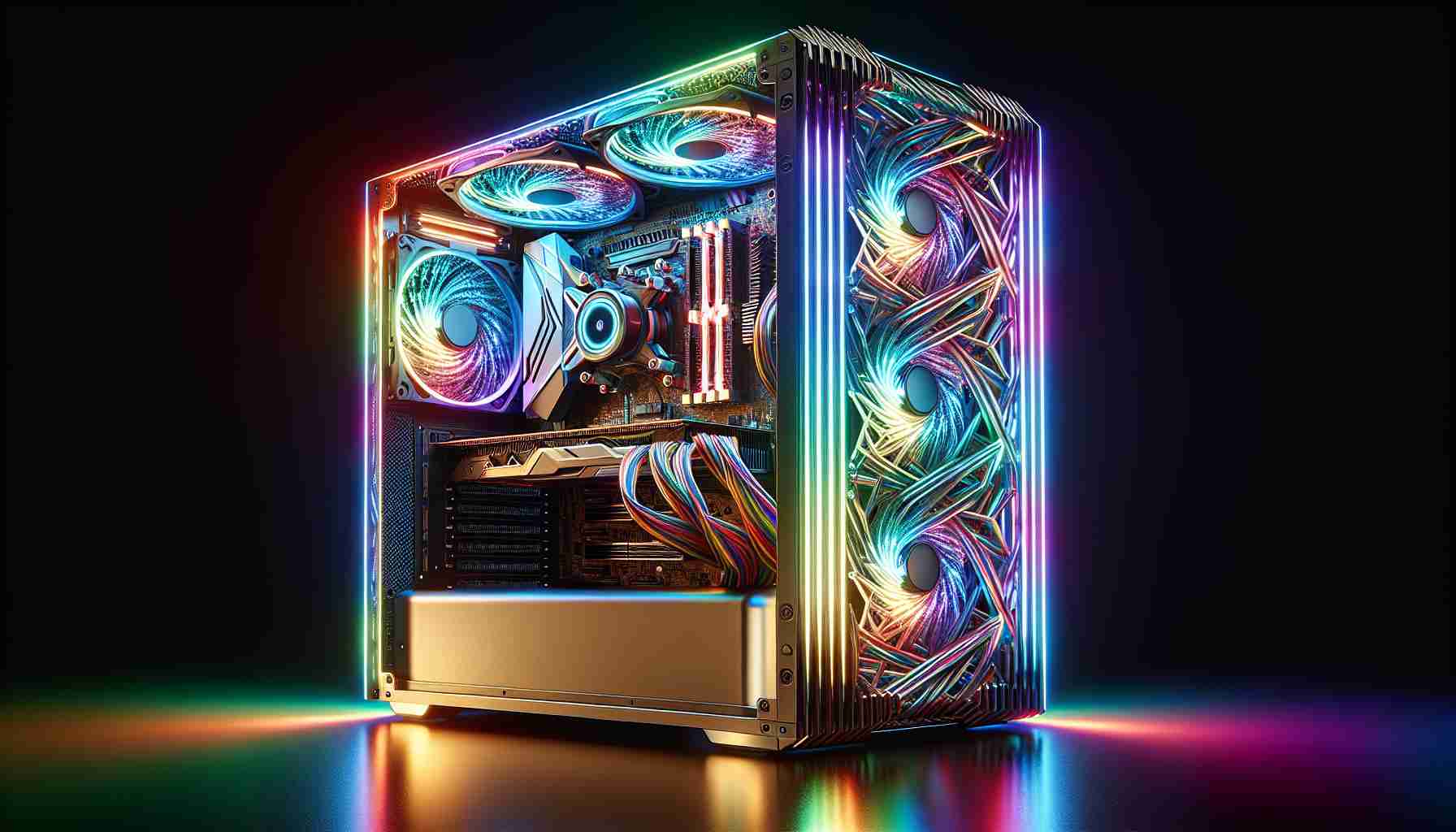 Unleash the Power: The Stunning Rainbow-Illuminated Gaming PC Has Arrived!